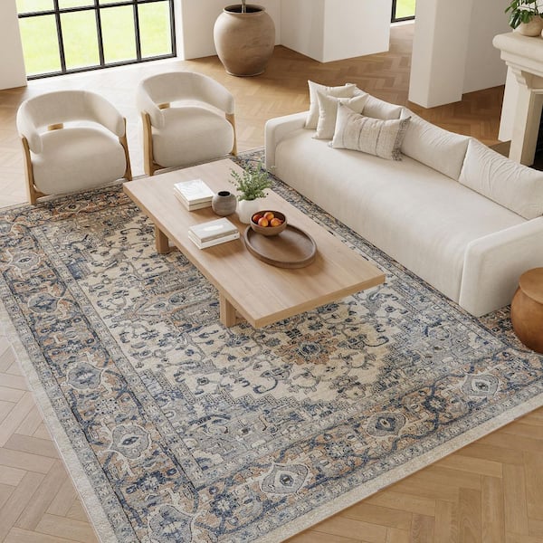Nourison Concerto Ivory/Grey 9 ft. x 12 ft. Persian Modern Area