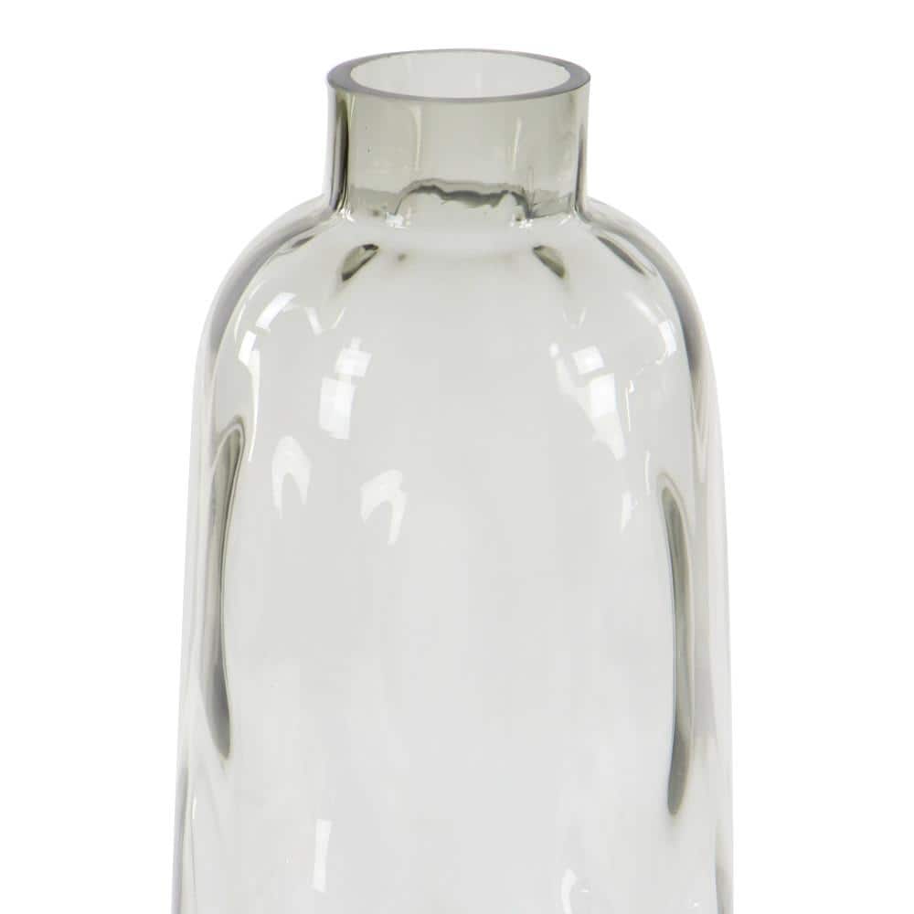 Coastal Grey Tinted Glass Cylinder Vase for Relaxed Interiors