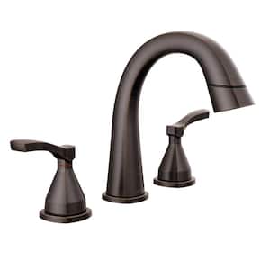 Stryke 8 in. Widespread Double-Handle Bathroom Faucet with Pull-Down Spout in Venetian Bronze