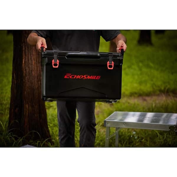 EchoSmile 30 qt. Rotomolded Cooler in Black and Red TER-LCL030BBR