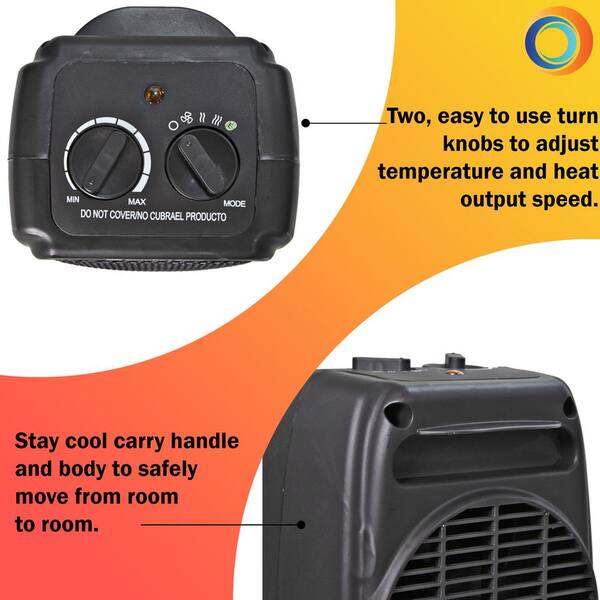 1500-Watt Portable Heater Oscillating Electric Warm Room Energy Saver Comfort 