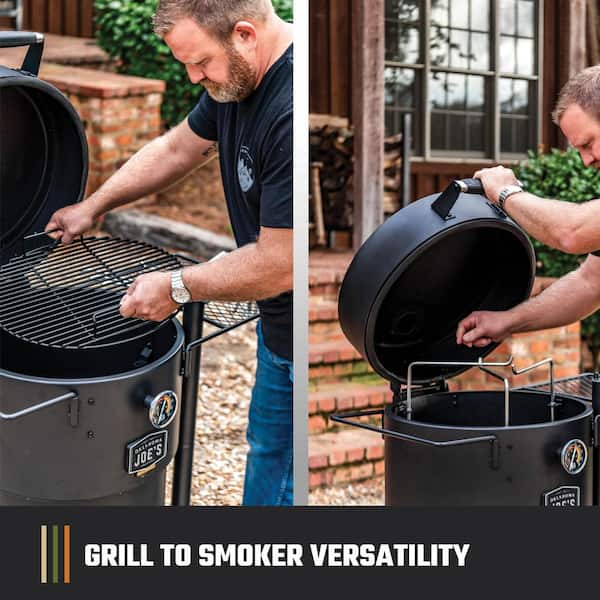 OKLAHOMA JOE'S Bronco Pro 21.5 in. Heavy Duty Charcoal Drum Smoker