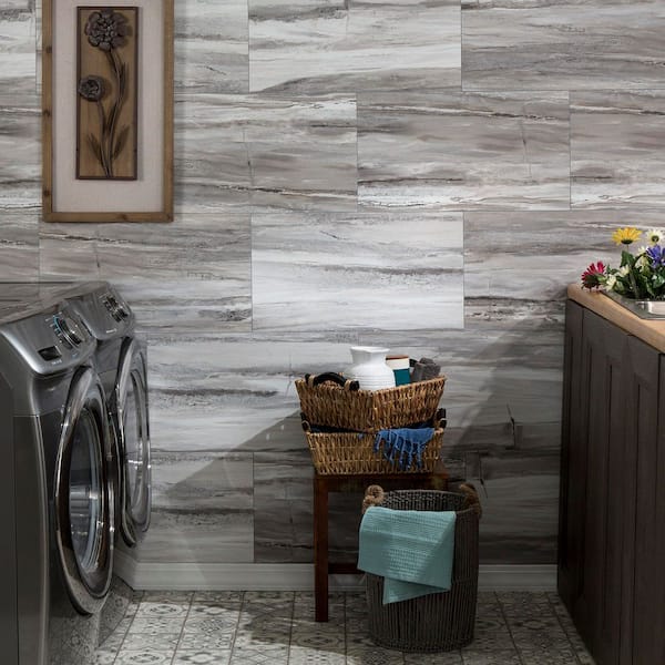 11in x 4.5in Palisade Vinyl Wall Tile Sample in Louvre Granite