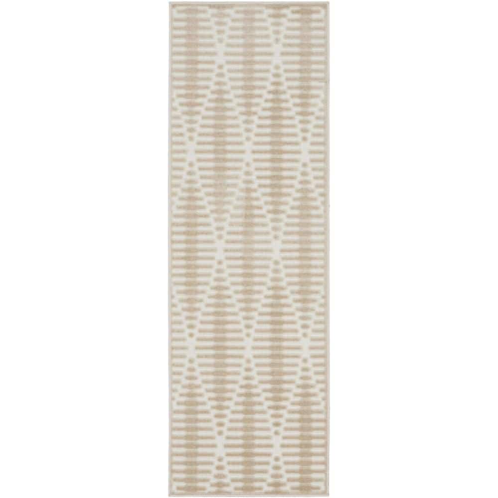 HomeRoots 3 ft. x 5 ft. Ivory, Gray, Black Tribal Washable Area Rug ...