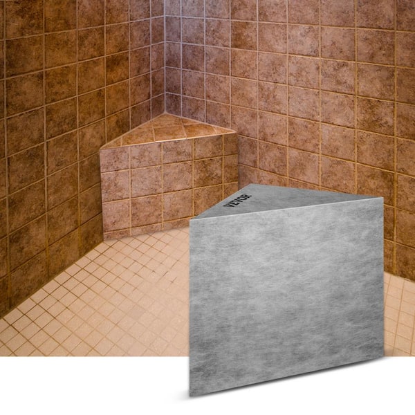 VEVOR Tile Shower Seat 22.4 in. L x 16 in. Wx 20 in. H Waterproof 