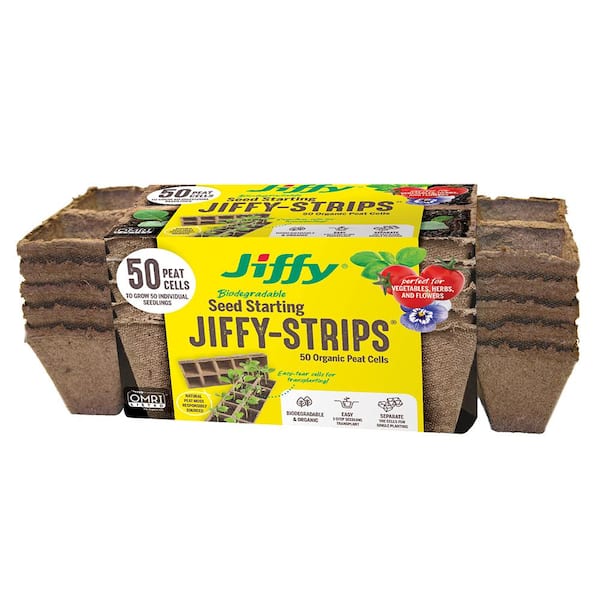 Jiffy Peat Strips (50-Pots)