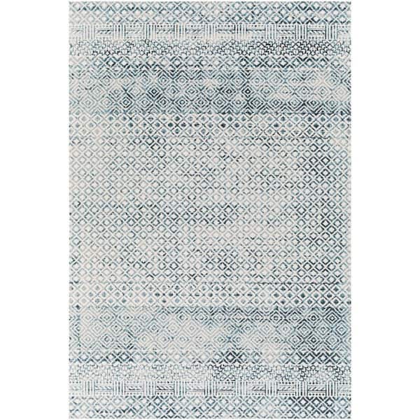 Livabliss Nida Denim 5 ft. x 7 ft. Indoor Machine-Washable Area Rug