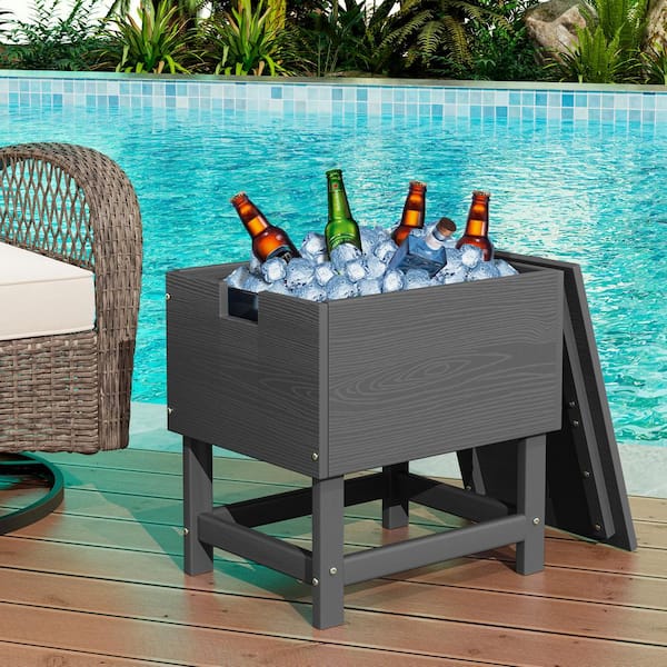 JEAREY HDPE 2 Gal. Capacity Food and Beverage Cooler in Gray