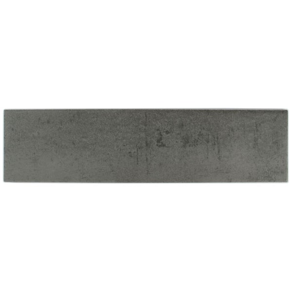 Arcadian 3 in. x 6 in. Ash Matte Ceramic Subway Tile Sample