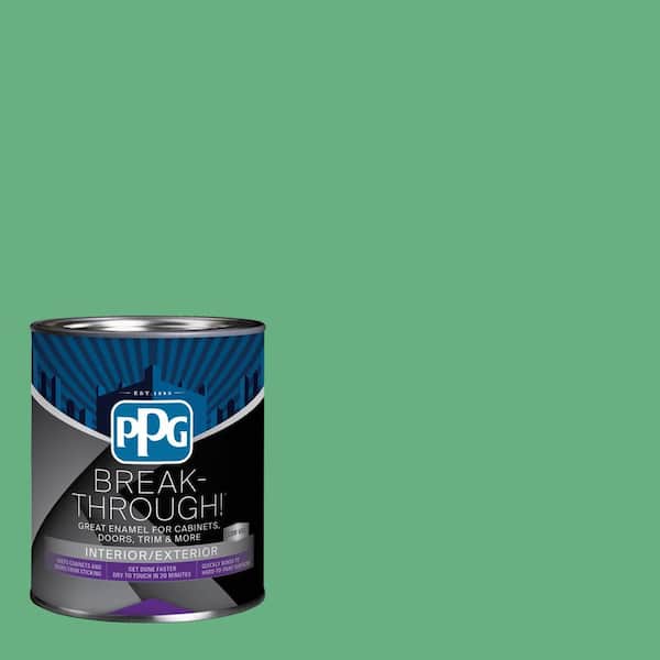 1 qt. PPG1226-5 Garden Mint Satin Door, Trim & Cabinet Paint