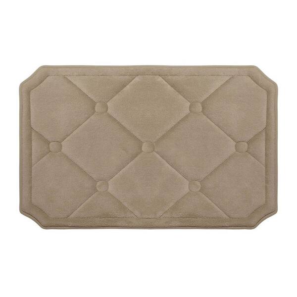 BounceComfort Gertie Linen 20 in. x 32 in. Memory Foam Bath Mat