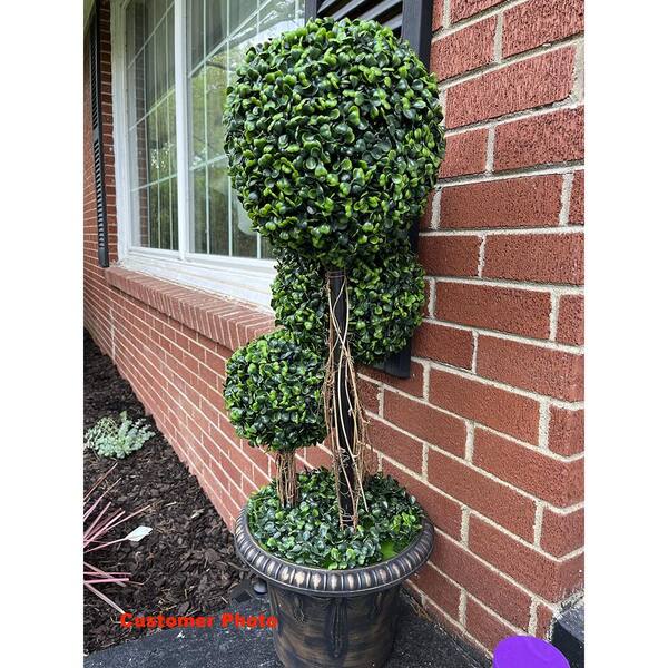 ANGELES HOME 36 in. Indoor Outdoor Decorative Artificial Boxwood