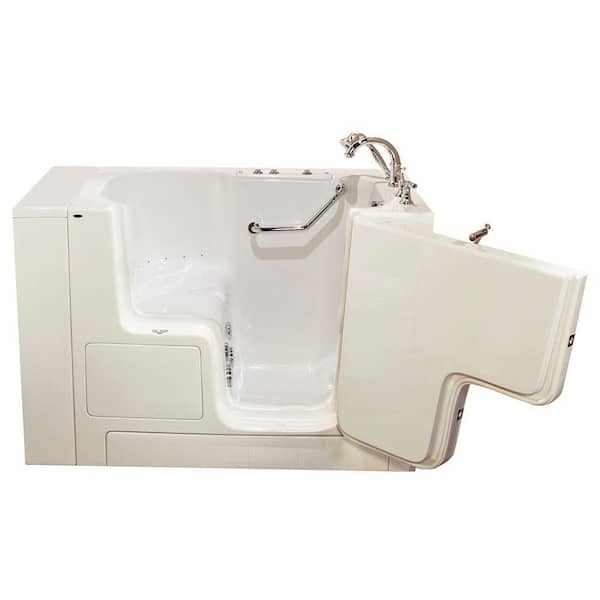 American Standard OOD Series 52 in. x 32 in. Walk-In Whirlpool and Air Bath Tub with Right Outward Opening Door in Linen