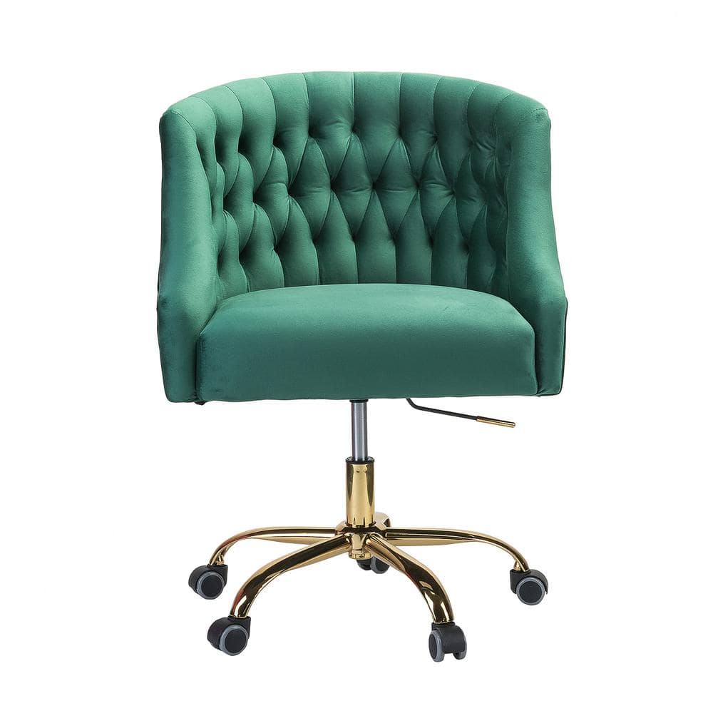 Green Fabric Task Chair, Green Upholstered Office Chair