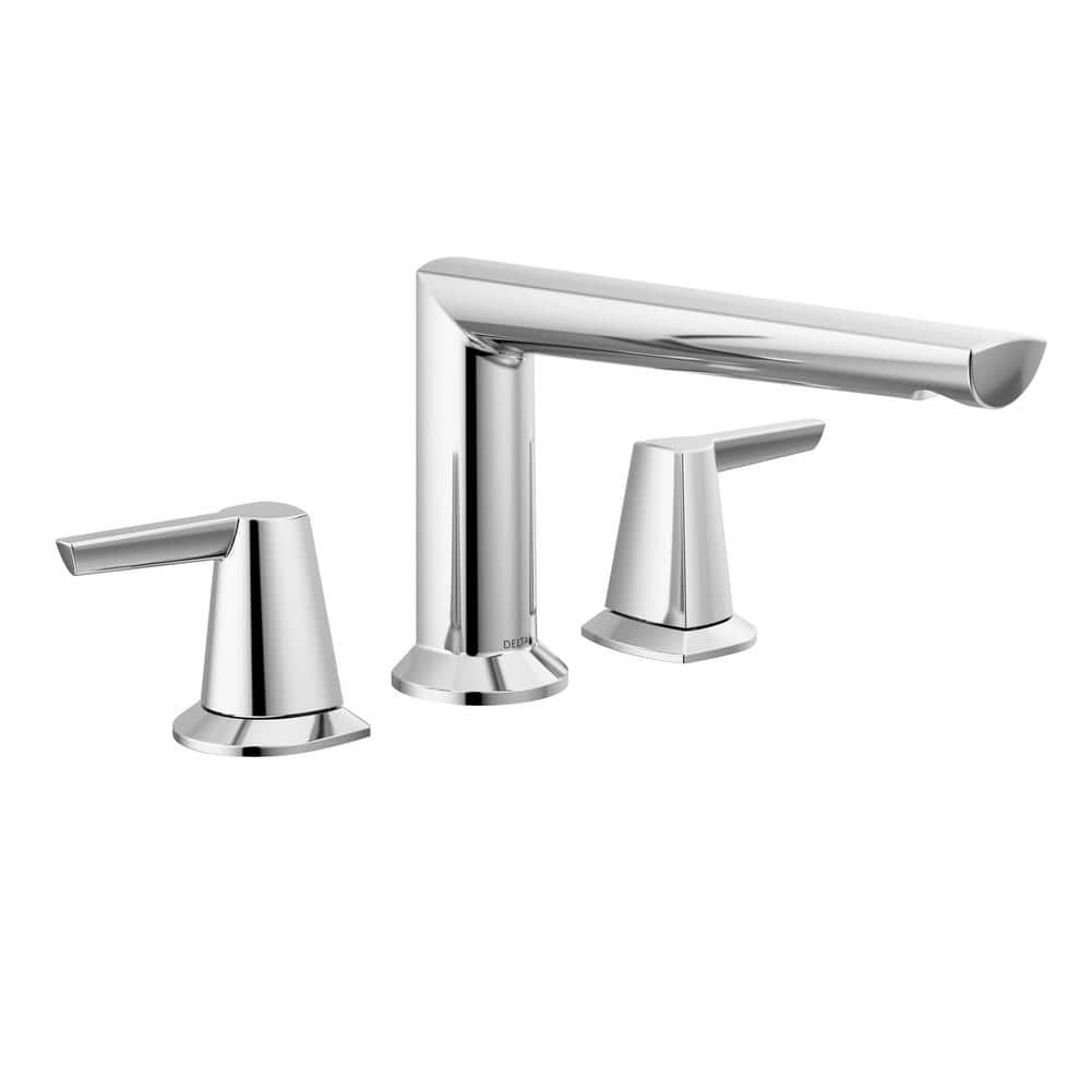 Delta Galeon 2-Handle Deck-Mount Roman Tub Faucet Trim Kit in Lumicoat ...