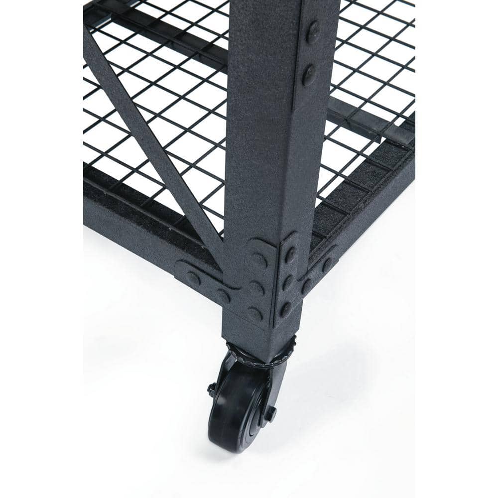 Duramax 72" Black Steel and Wood Rolling Workbench