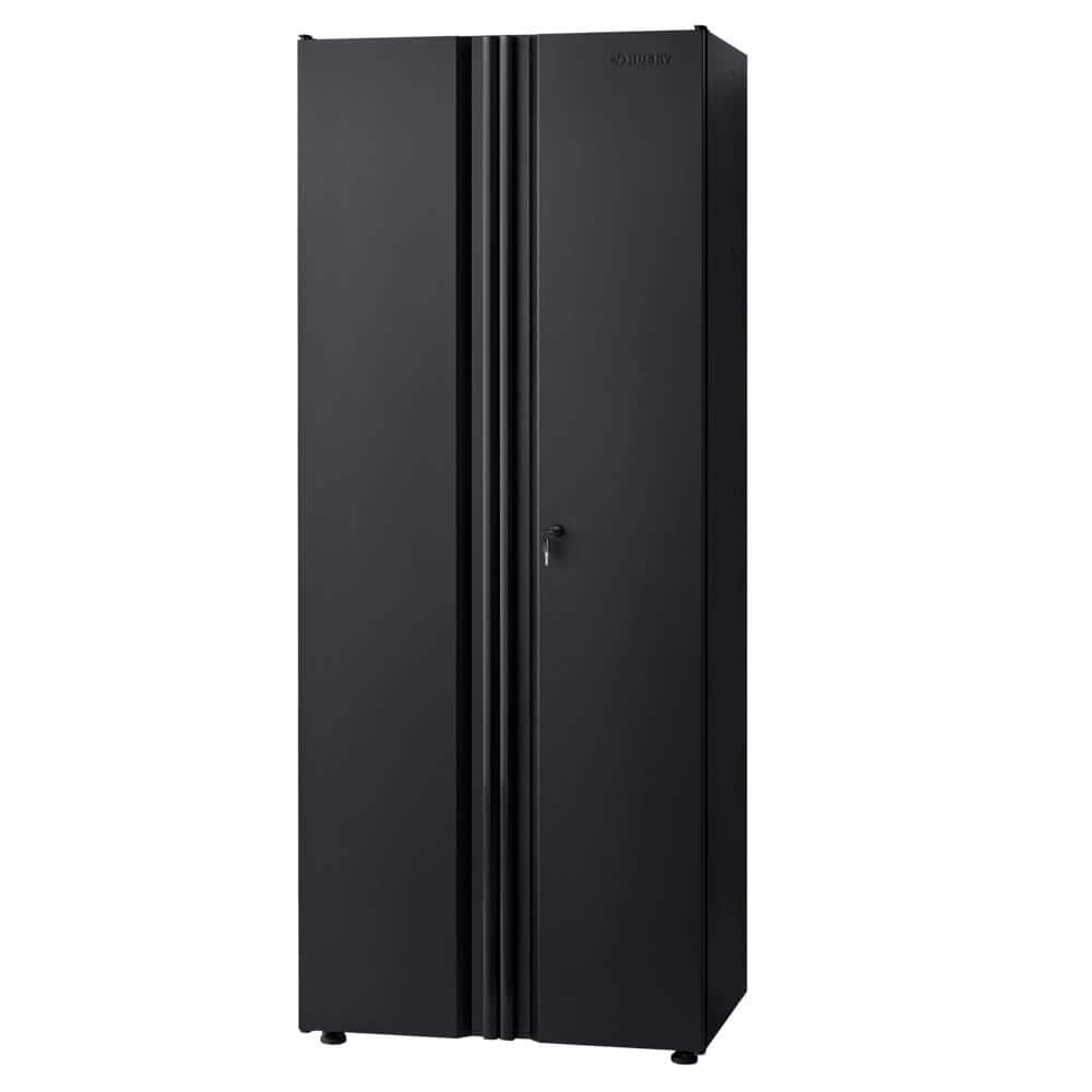 Regular Duty Welded 24-Gauge Steel Freestanding Garage Cabinet in Black (31 in. W x 75 in. H x 20 in. D) -  Husky, H30LOCKER