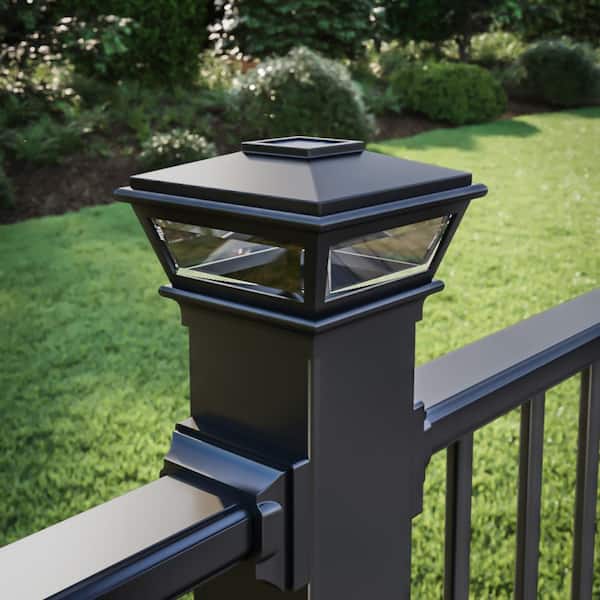 4 in. x 4 in. Black Plastic Solar VersaCap