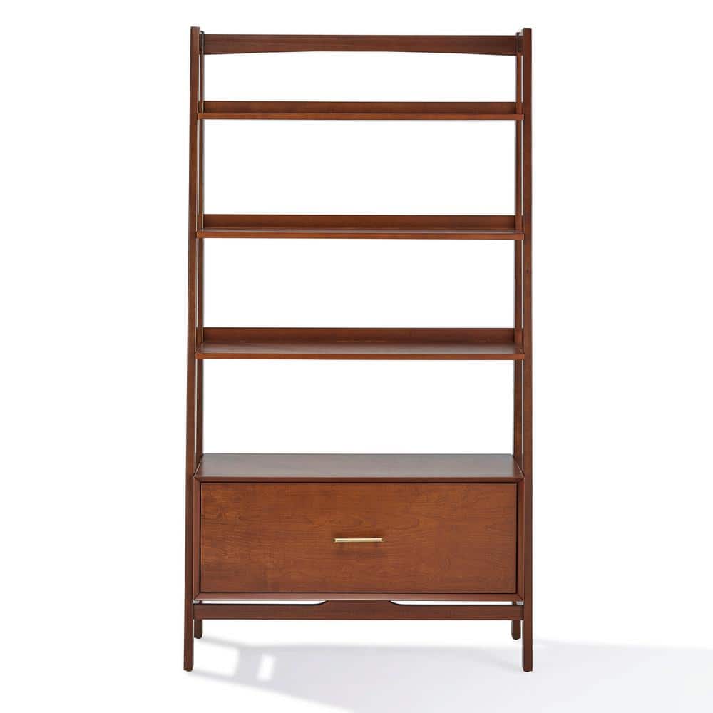 Landon 77'' Mahogany Mid-Century Modern Large Etagere