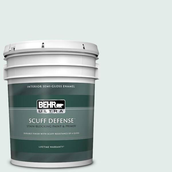 BEHR ULTRA 5 gal. #ICC-92 Refreshed Extra Durable Semi-Gloss Enamel Interior Paint & Primer