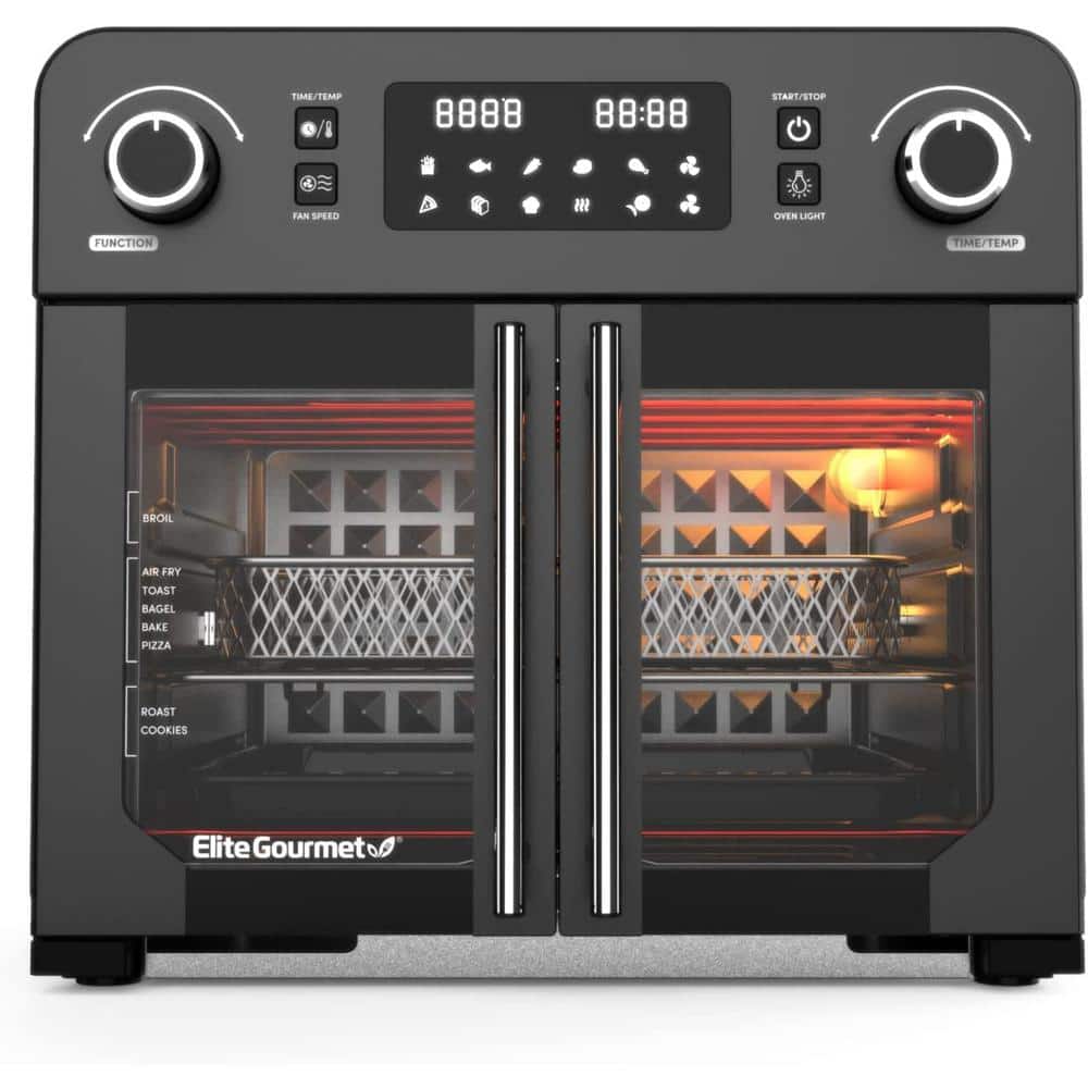Elite Gourmet 24.5 qt. Programmable 23L French Door Air Fryer Oven