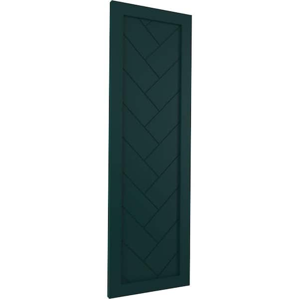 Ekena Millwork 12 in. x 76 in. PVC Single Panel Herringbone Modern