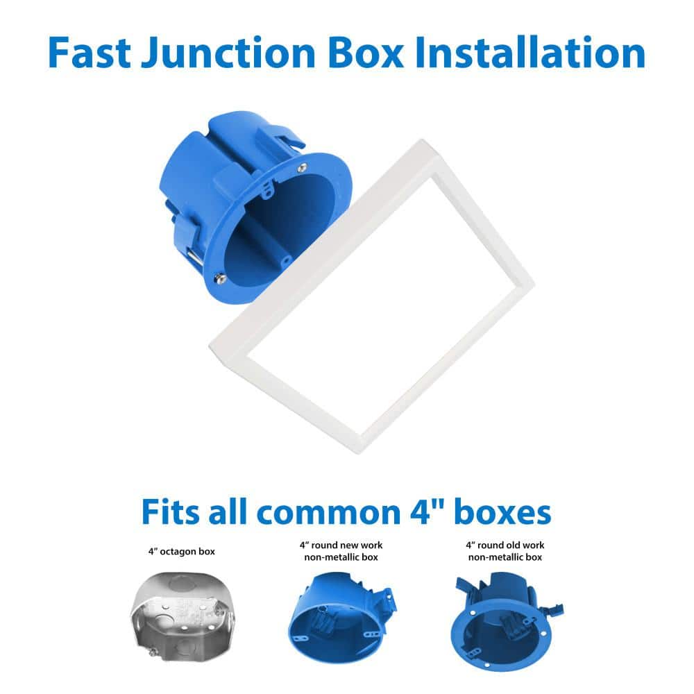 6-Inch White Square Selectable LED Surface Mount Downlight