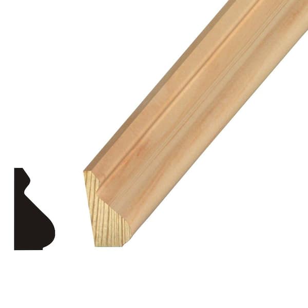 11/16 in. x 1-3/8 in. Pine Cap Moulding