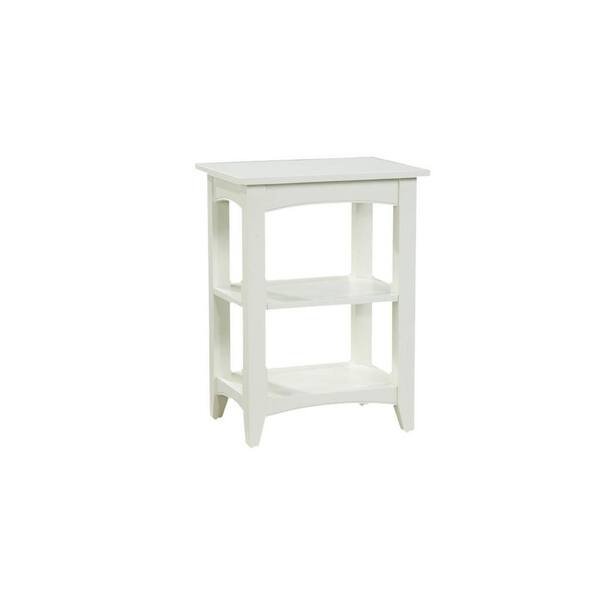 Alaterre Furniture Shaker Cottage Ivory Storage End Table Asca02iv Alaterre Furniture Shaker Cottage Ivory, White Shaker End Table
