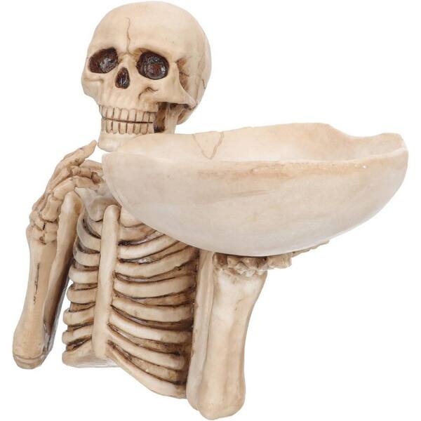 Skull Fruit Plate Halloween Candy Dish Serving Tray 8.7 Inch Punk Home Storage Bowl