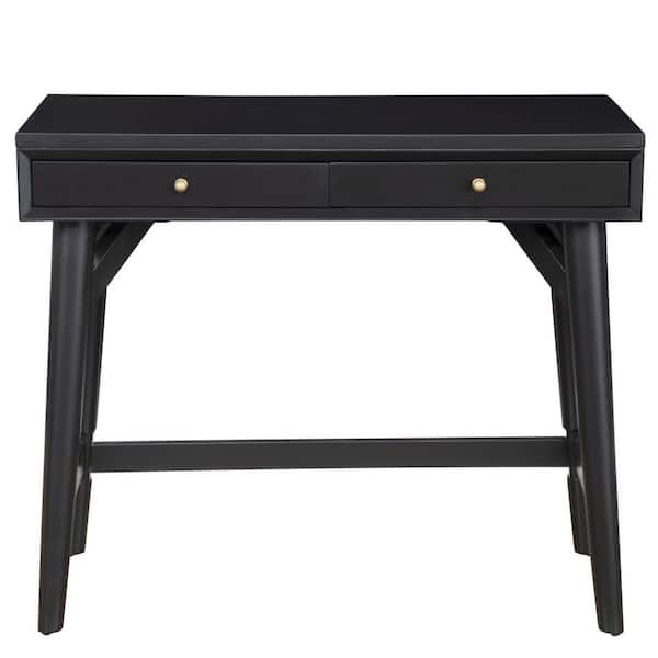 Alpine Furniture Flynn Mini Desk Black 31 in. H x 36 in. W x 20 in. D
