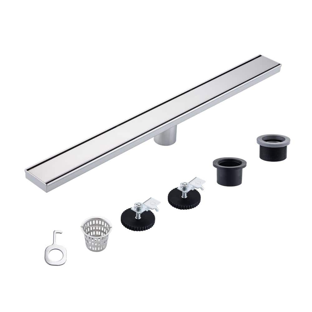 2.75 in W x 28 in D Stainless Steel Decorative Drain Cover with Brushed Nickel price history on PriceWatchPro