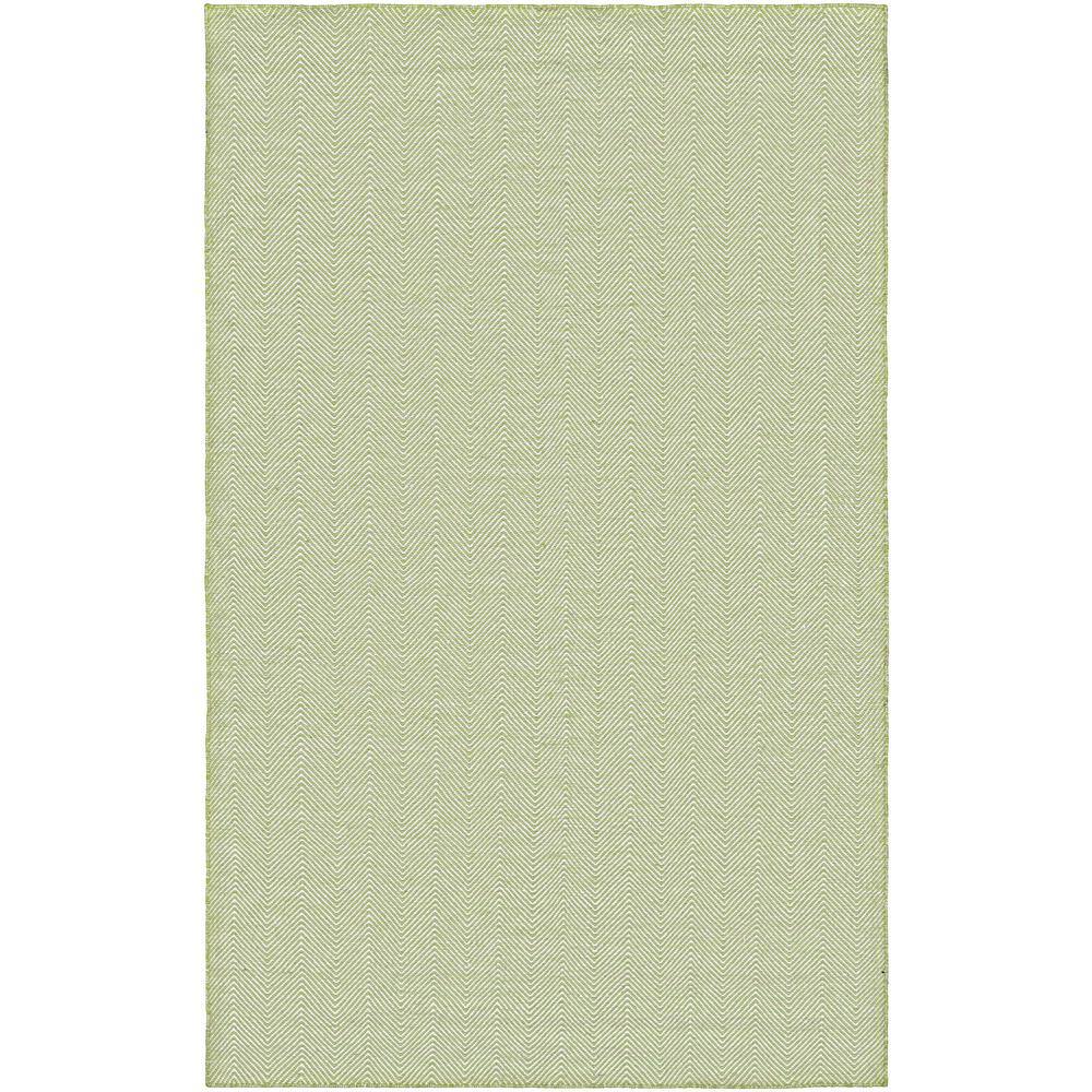 Eco Chic Green PET 2'x3' Hand-Woven Outdoor Rug