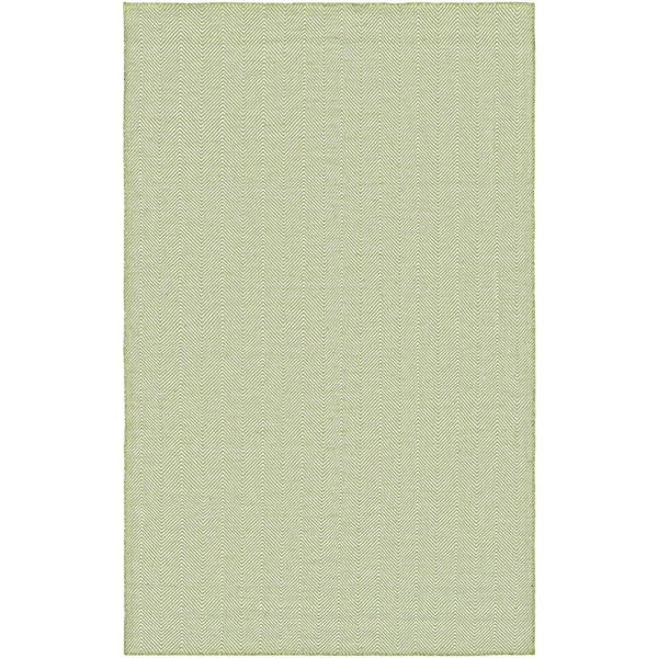 Cottages Bungalow Green 2 ft. x 3 ft. Indoor/Outdoor Area Rug