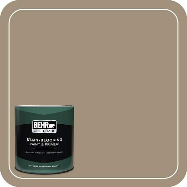BEHR ULTRA 1 qt. #750D-5 Desert Shadows Semi-Gloss Enamel Exterior Paint & Primer