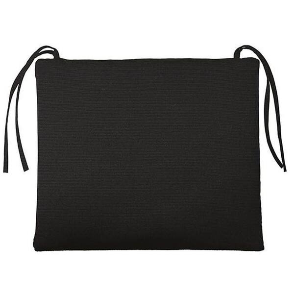 Unbranded Sunbrella Black Rectangular Outdoor Seat Cushion