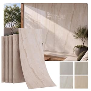 Sand Stone Brushed 4 ft. x 8 ft. Sandstone Exterior Flexible Clay Stone Wall Panels - (2 Pack)