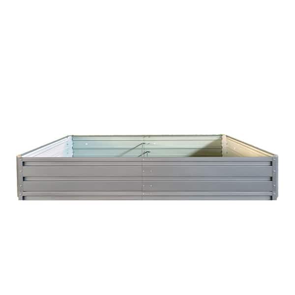 Boosicavelly 6 x 3 x 1 ft. Grey Metal Outdoor Planter Box(1-pack)
