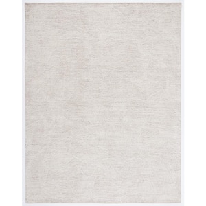 Metro Natural/Ivory 10 ft. x 14 ft. Solid Color Abstract Area Rug