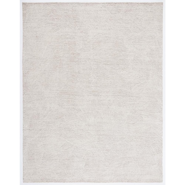 SAFAVIEH Metro Natural/Ivory 8 ft. x 10 ft. Solid Color Abstract Area Rug