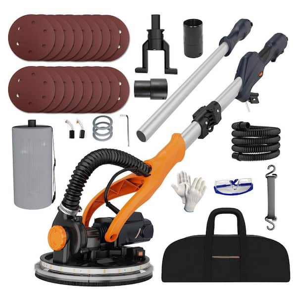 Drywall Sander with Vacuum Dust Collection, 6 Variable Speed Foldable Telescopic Electric Wall Sander, 1900RPM Power