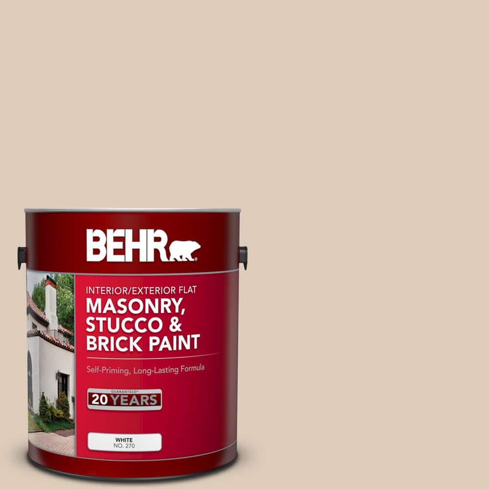 1 gal. #MS-21 Spanish Tan Flat Interior/Exterior Masonry, Stucco and Brick 