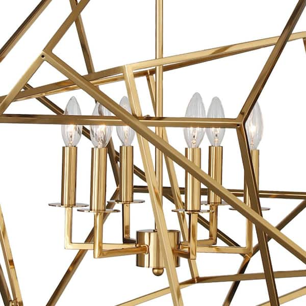 Statement geometric outlet chandelier