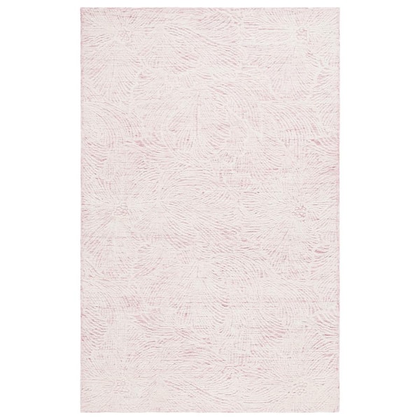 SAFAVIEH Ebony Pink/Ivory 5 ft. x 8 ft. Floral Area Rug