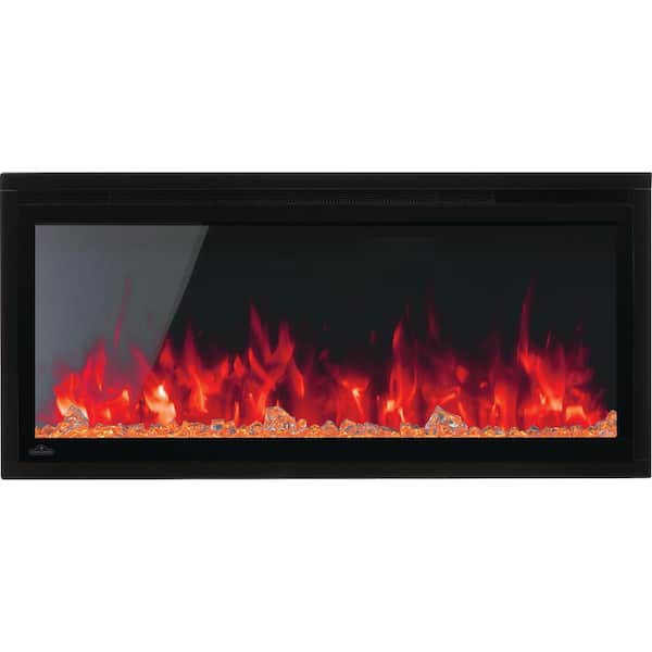 Entice 36 in. Wall Mount Electric Fireplace in Black