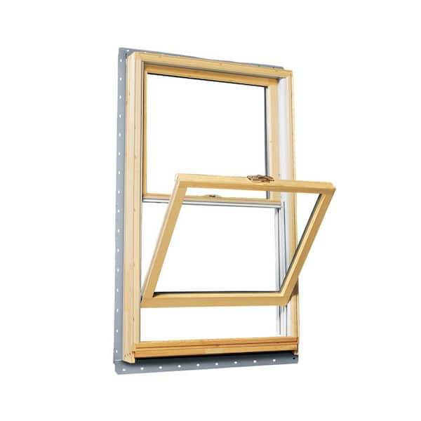 Andersen 29.625 in. x 40.875 in. 400 Series Double Hung Wood Window with White Exterior
