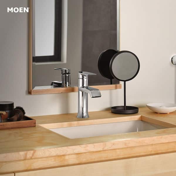 Genta Single Handle Single Hole Bathroom Faucet with Drain Kit Included in Chrome