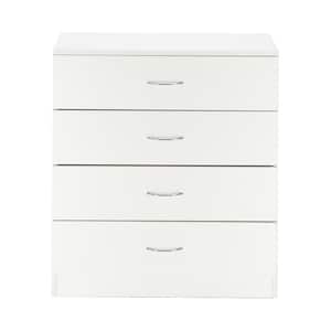 4-Drawers White Chest of Drawers 26 in. W x 28.7 in. H