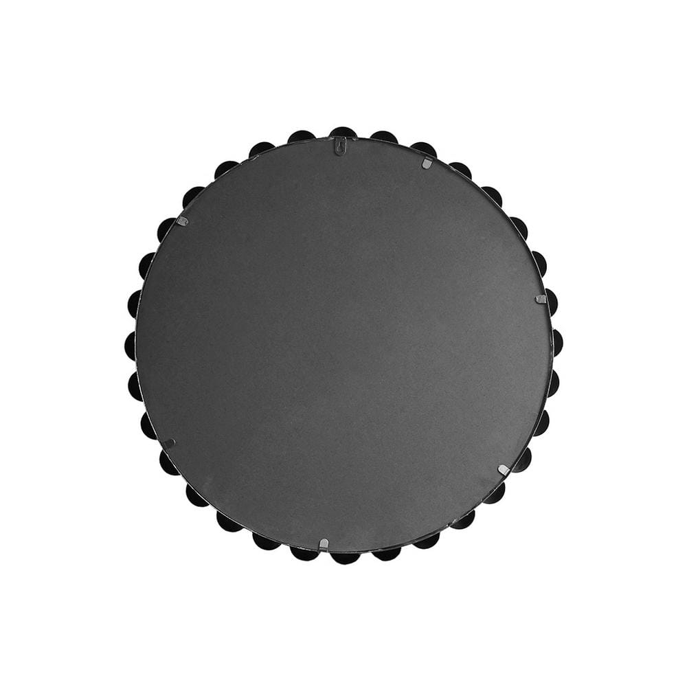 Marlowe 27" Round Silver Beaded Wall Mirror