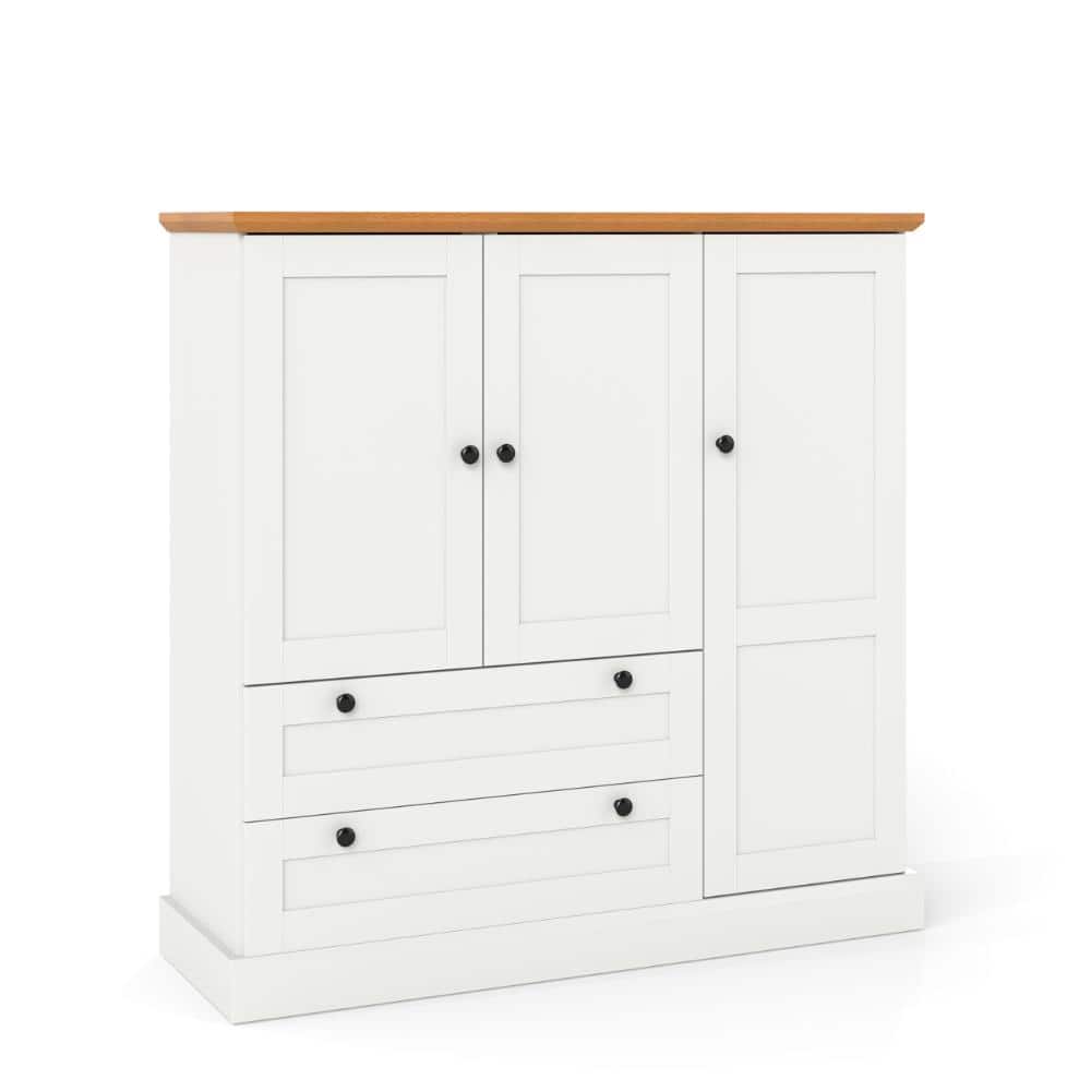 "47.5"" Freestanding Kitchen Storage Cabinet with 3 Doors and 2 Large Drawers" price history on PriceWatchPro